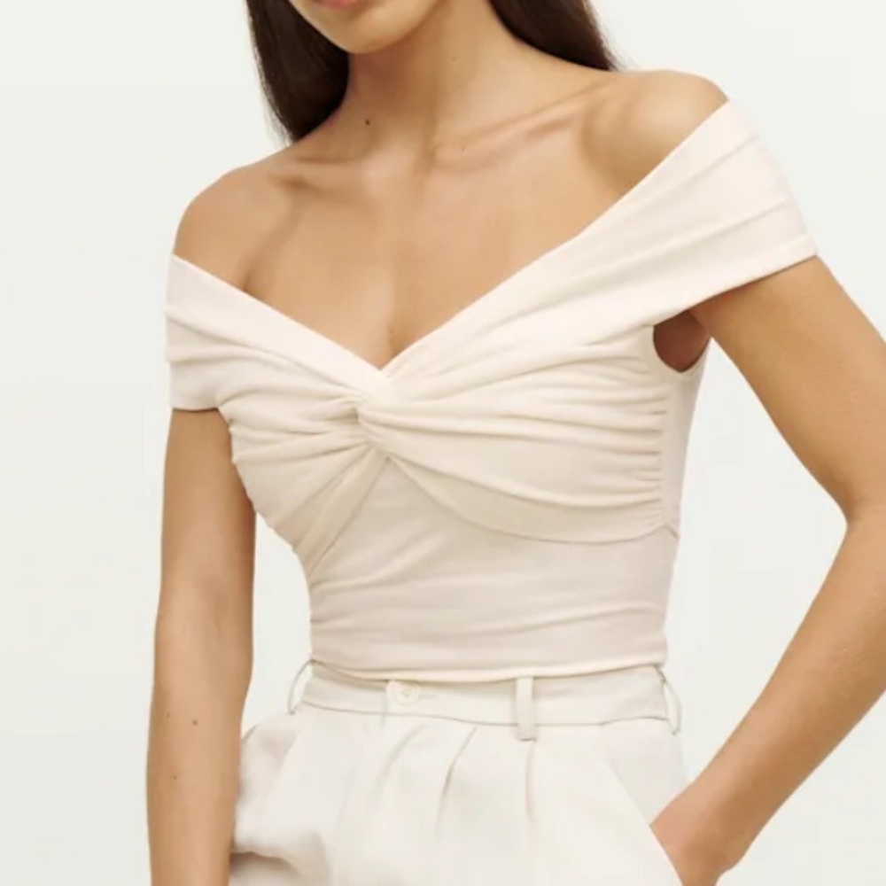 Reformation Ezlynn top in cream